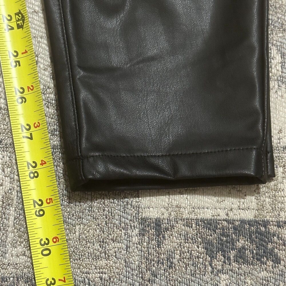 Maurices Faux‎ Leather Womens Pants 14 Black Stretch Skinny Ankle Mid Rise NWOT - Picture 6 of 13